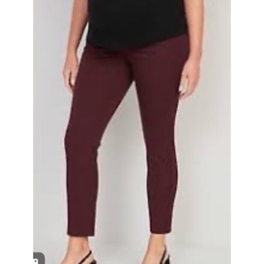 Target A New Day Maroon Fitted Ankle Pants